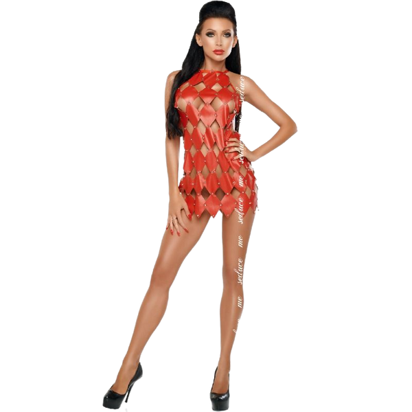 ME-SEDUCE - GWEN VESTITO SCHIENA NUDA ROSSO L/XL