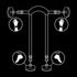 FETISH SUBMISSIVE - POSIZIONE MASTER CON 4 MANETTE RIVESTITE IN NOPRENE