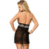 SUBBLIME - BABYDOLL BIANCO LACCI FLOREALI NERO S / M