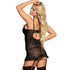 SUBBLIME - CHEMISE GIARRETTIERA CON FIOCCHI ROSA L / XL