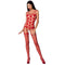 PASSION - WOMAN BS067 BODYSTOCKING ROSSO TAGLIA UNICA
