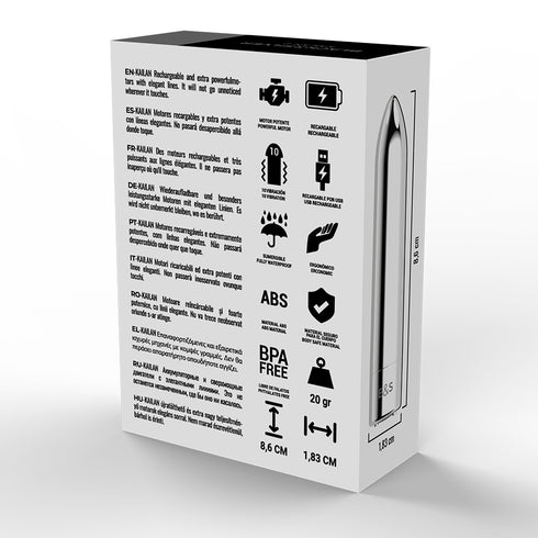 BLACK&SILVER - KAILAN 2 PROIETTILE MAGNETICO VIBRANTE ARGENTO