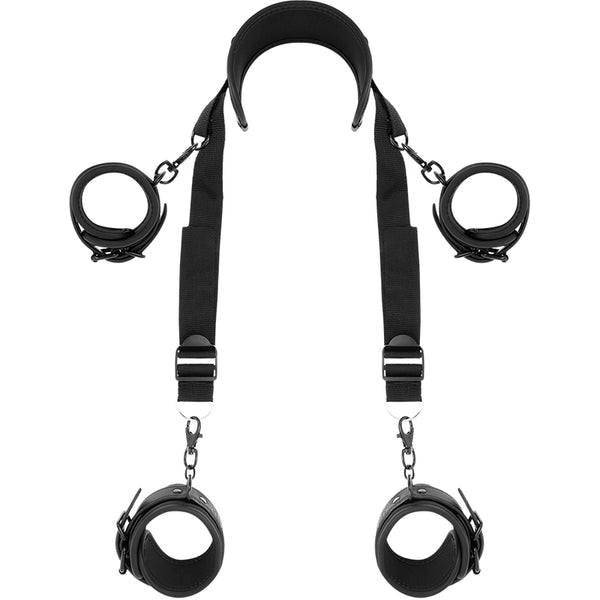 FETISH SUBMISSIVE - POSIZIONE MASTER CON 4 MANETTE RIVESTITE IN NOPRENE