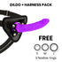 DELTA CLUB - TOYS IMBRACATURA + DONG SILICONE VIOLA 17 CM -O- 3 CM