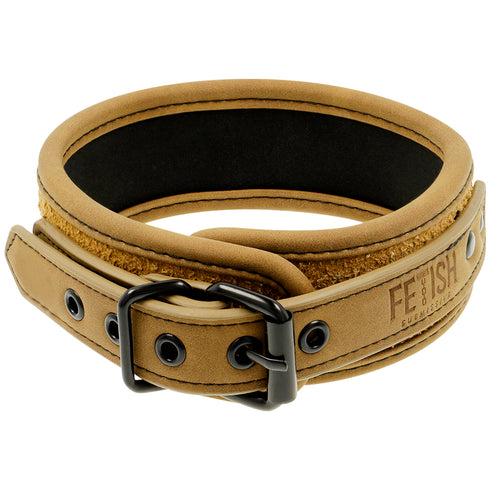 FETISH SUBMISSIVE ORIGIN - COLLANA A CATENA RIVESTITA IN NEOPRENE