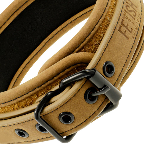 FETISH SUBMISSIVE ORIGIN - COLLANA A CATENA RIVESTITA IN NEOPRENE