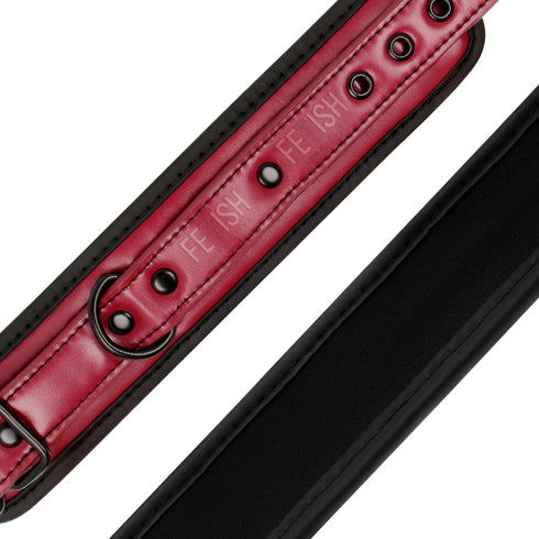 FETISH SUBMISSIVE DARK ROOM - MANETTE ALLA CAVIGLIA VEGAN IN PELLE CON FODERA IN NEOPRENE